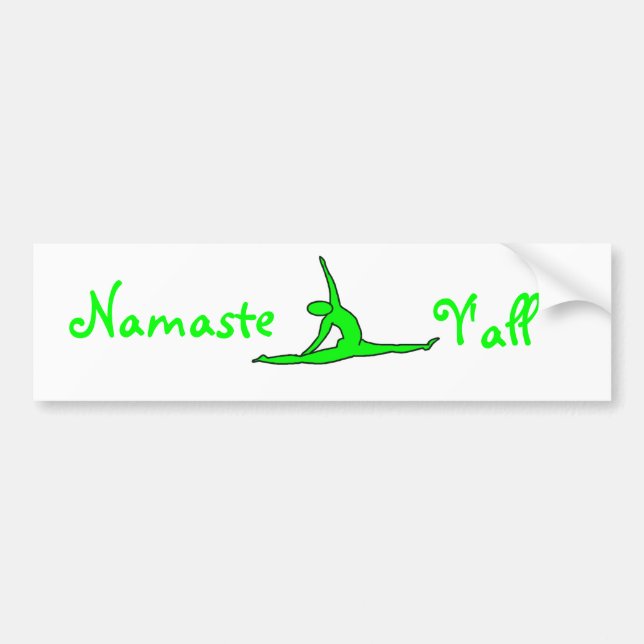 Namaste Y'all bumper sticker (Front)