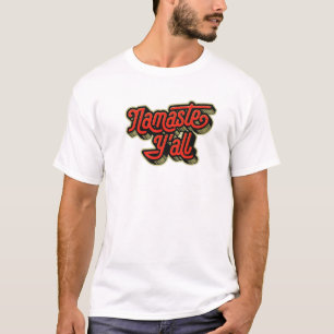 Namaste Y'all Funny Typography Southern Yoga Eight T-Shirt