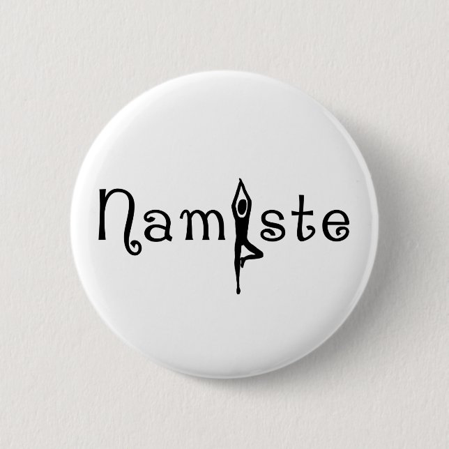 Namaste Yoga Button (Front)