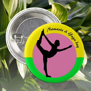 Namaste & Yoga Day /weekend retreat 3 Cm Round Badge