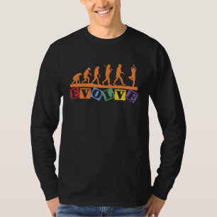 Namaste Yoga Evolution Meditation Retro Yoga T-Shirt