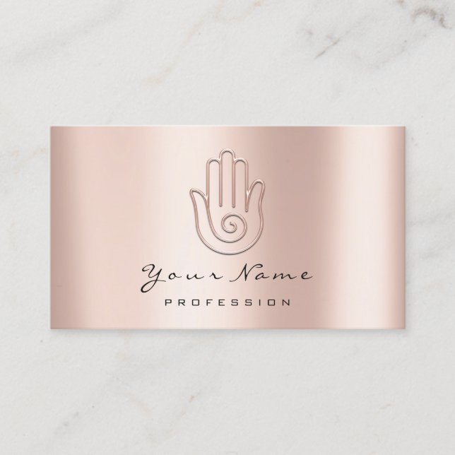 Namaste Yoga Hand Massage Logo Appointment Card (Front)