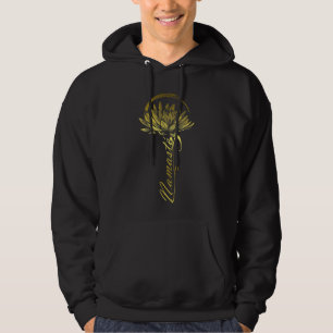 Namaste Yoga Lotus Flower Meditation Motif Hoodie