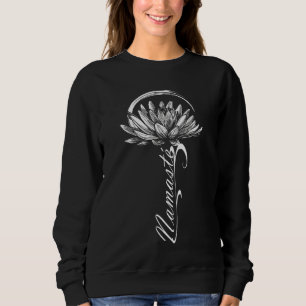 Namaste Yoga Lotus Flower Meditation Motif Sweatshirt