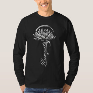 Namaste Yoga Lotus Flower Meditation Motif T-Shirt