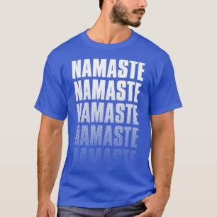 Namaste Yoga Lover Zen Meditation Halftone Fade Gr T-Shirt