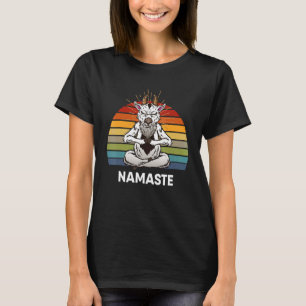 Namaste Yoga Meditation Goat T-Shirt