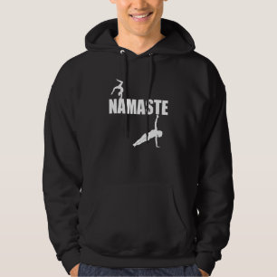 Namaste Yoga Poses Zen Fitness Women Workout Hoodie