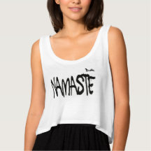 NAMASTE YOGA SHIRT WITH FLOWER OF LIFE BACK PRINT