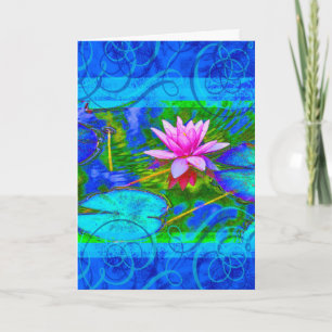 Namaste Yoga Thank You Elegant Lotus Blossom Card
