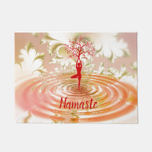 Namaste Yoga Tree of Life Spiritual Welcome Doormat