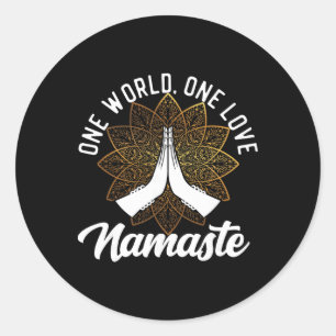 Namaste - Yoga Zen Mindfulness - Namaste Classic Round Sticker