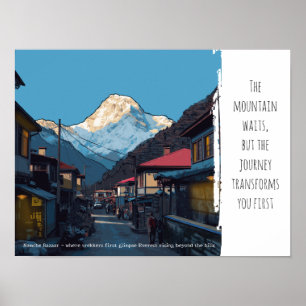 Namche Bazaar Everest Dawn Adventure Motivation Poster