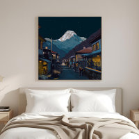 Namche Bazaar Everest Night View Artwork
