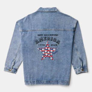 Name    250th Happy Birthday America Stars Denim Jacket
