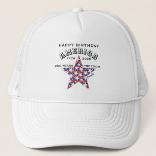 Name    250th Happy Birthday America White Trucker Hat