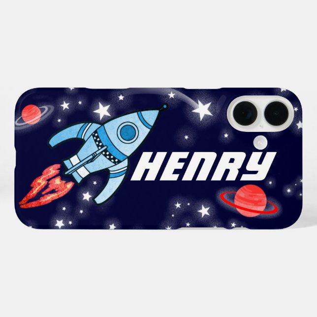 Name 5 letter rocket space navy kids Case-Mate iPhone case (Back (Horizontal))