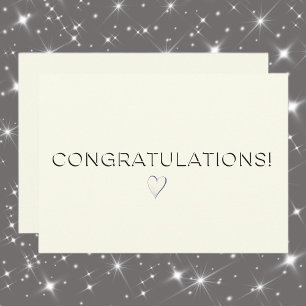 Name, Address Ivory Congrats Flat Card