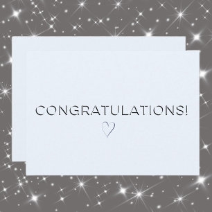Name, Address    Pale Blue Congrats Flat Card