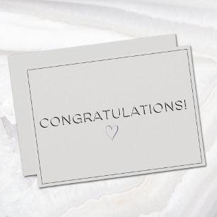 Name, Address Platinum Colour Congrats Flat Card