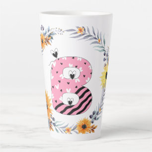 Name Alphabet  "B" Latte Mug