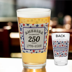Name, America Celebrating 250 years 1776-2026 Pint Glass