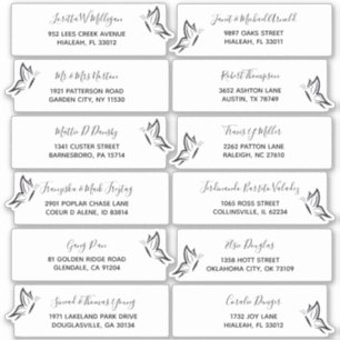 Name and Address Typography for Wedding or Event