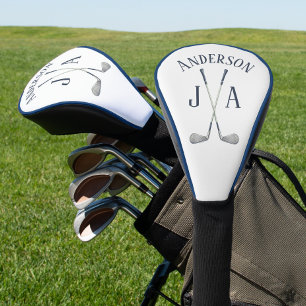Name And Initials Monogrammed  Golf Head Cover