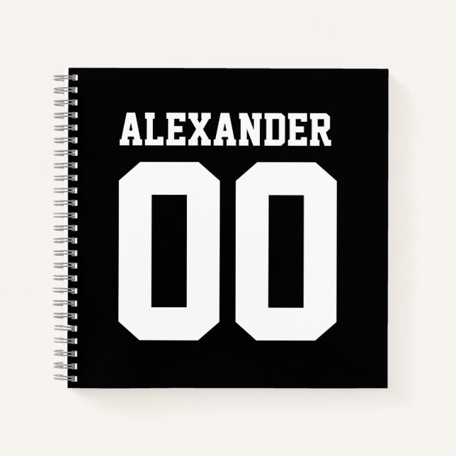 Name and Jersey Number Notebook (Front)