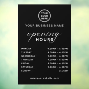 Name and Logo Business Opening Hours Modern