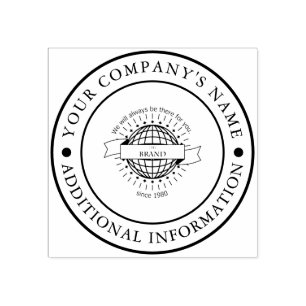 Name and Logo Custom Rubber Stamp