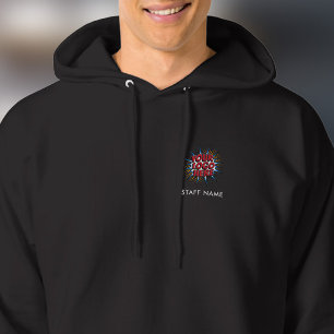 Name and Logo Upload Template - Black Hoodie