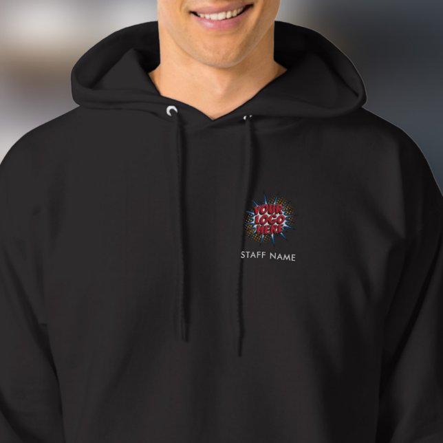 Name and Logo Upload Template - Black Hoodie (Creator Uploaded)