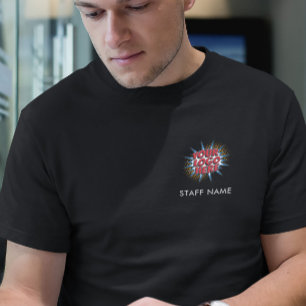 Name and Logo Upload Template - Black T-Shirt