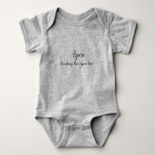 Name and Meaning (Aspen) Baby Bodysuit
