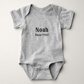 Name and Meaning (Noah) Baby Bodysuit