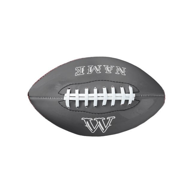 Name and Monogram Custom Football for Special Even (Front)