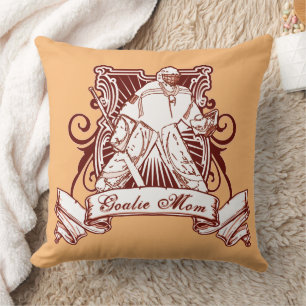 Name And Number Hockey Goalie Mom Cushion