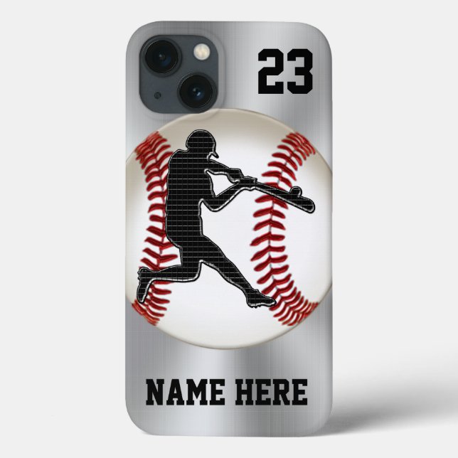 NAME and NUMBER iPhone Baseball Cases Tough (Back)