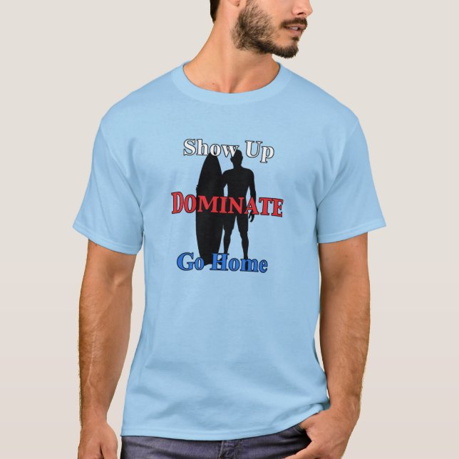 Name and Number on Back Serious Surfer T-Shirt (Front)