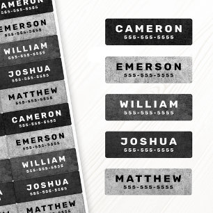 Name and number rough concrete waterproof label
