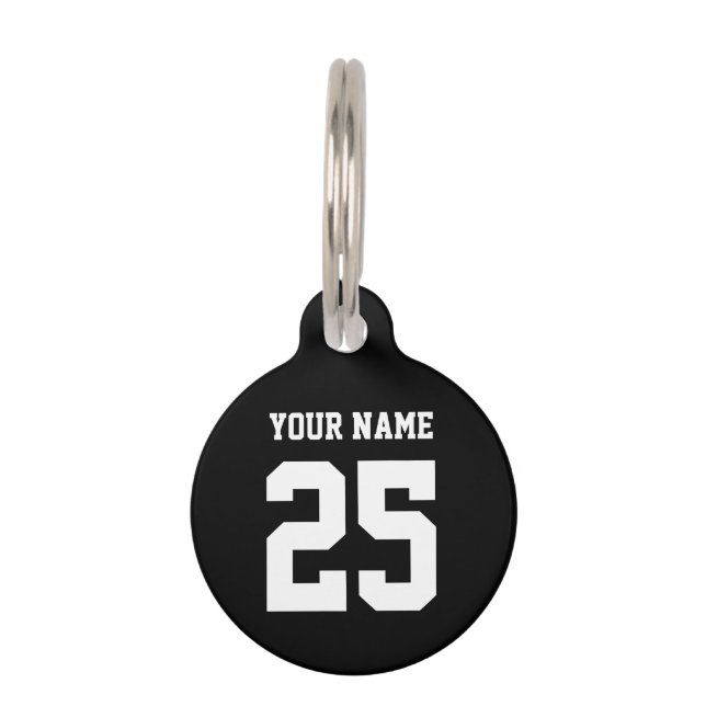 Name and Number Sports equipment bag tag (Front)