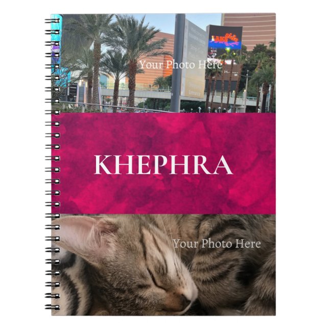 Name and Photo Collage Notebook (Front)