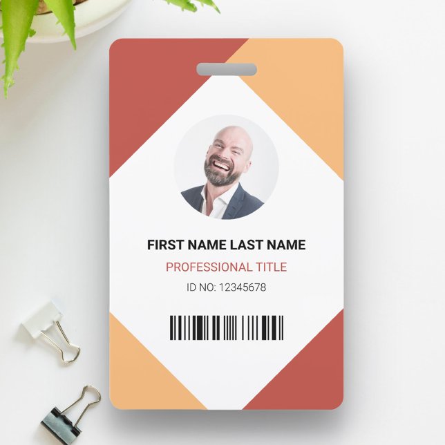 Name and Photo Professional Employee ID Card ID Badge (Creator Uploaded)