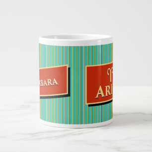 Name and Zodiac sign Barbara Aries Large Coffee Mug