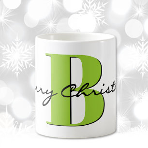 Name, August Peridot Birthstone   Merry Christmas Coffee Mug