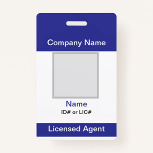 Name Badge Basic Insurance or Real Estate ID Badge