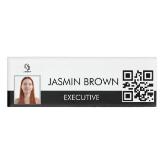 Name Badge Card & Custom QR Code Name Tag
