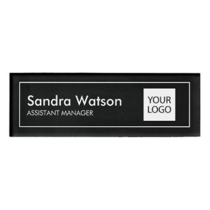 Name Badge Magnet Custom Logo Employee Staff