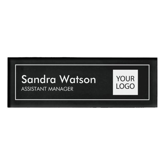 Name Badge Magnet Custom Logo | Employee Staff (Front)